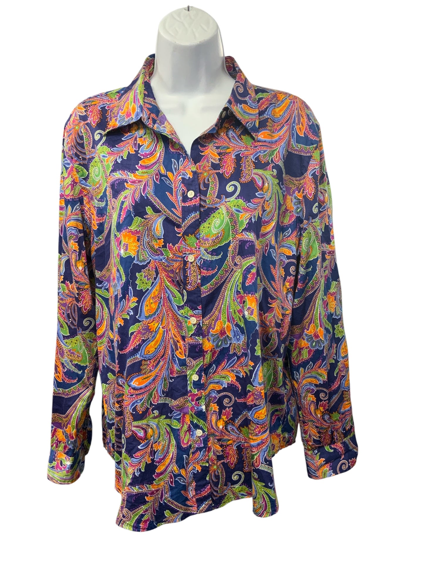 Lauren RL Women's Shirt Blue XL