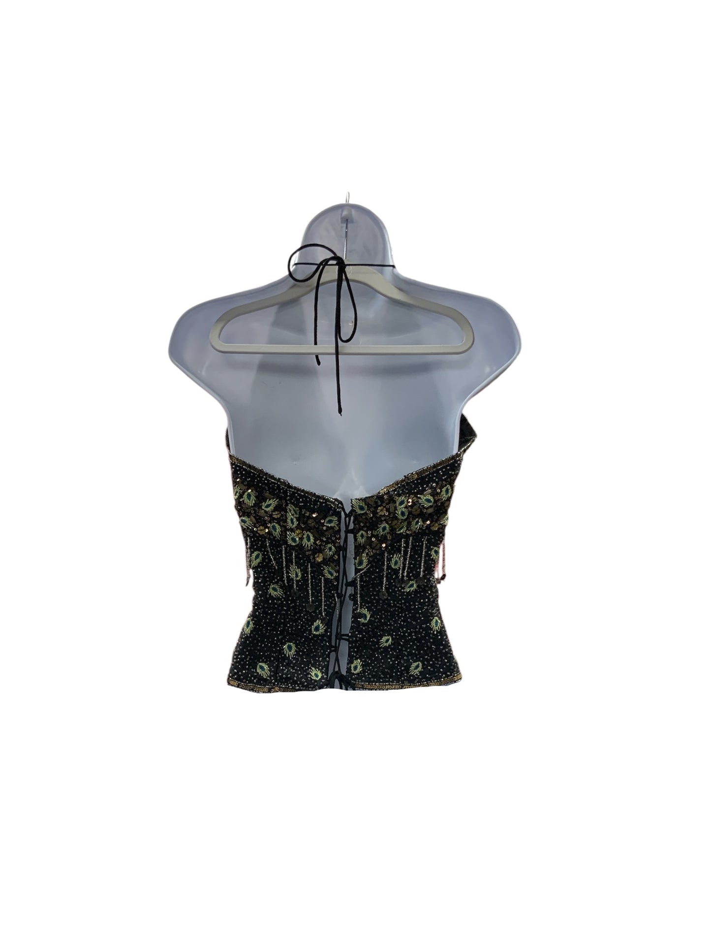 Aftershock Women's Beaded Halter Black S