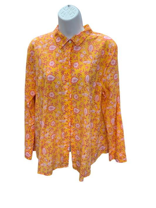 Talbots Women's Top Orange/Multi XL