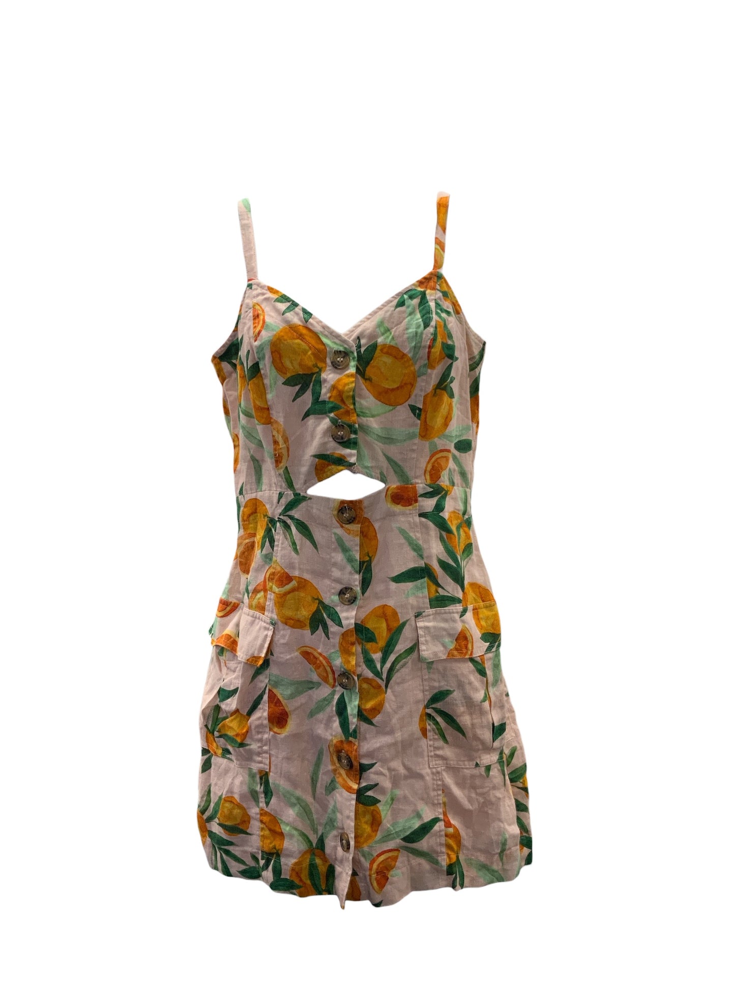 Parker Women's Linen Dress Pink Citrus 4=S