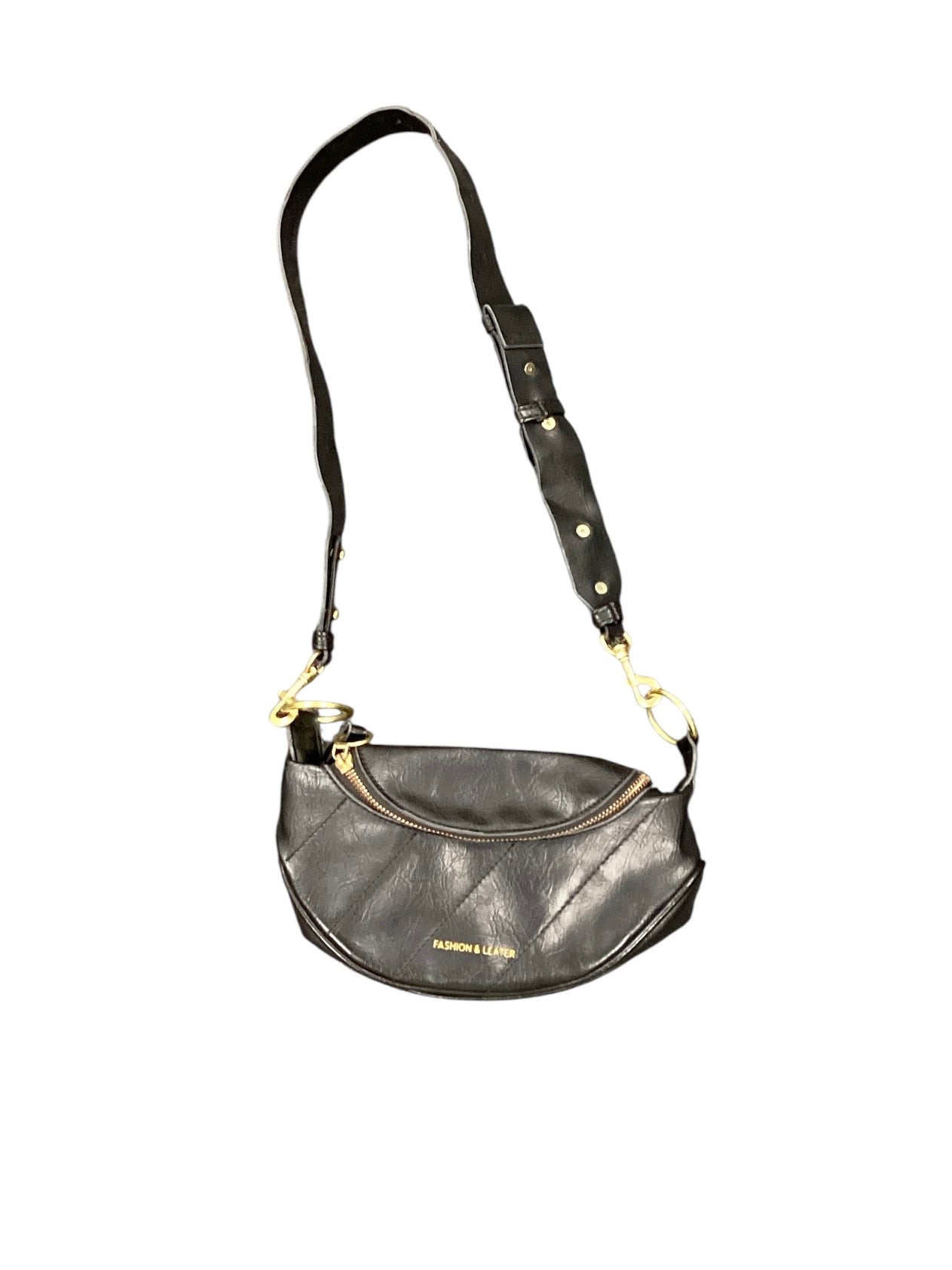 Fashion & Leather Black Fanny Pack