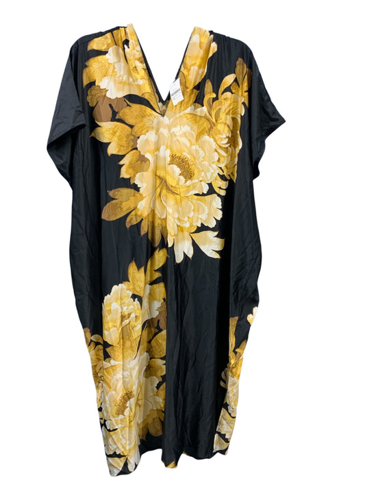 NWT Natori Women's Caftan Black Gold S