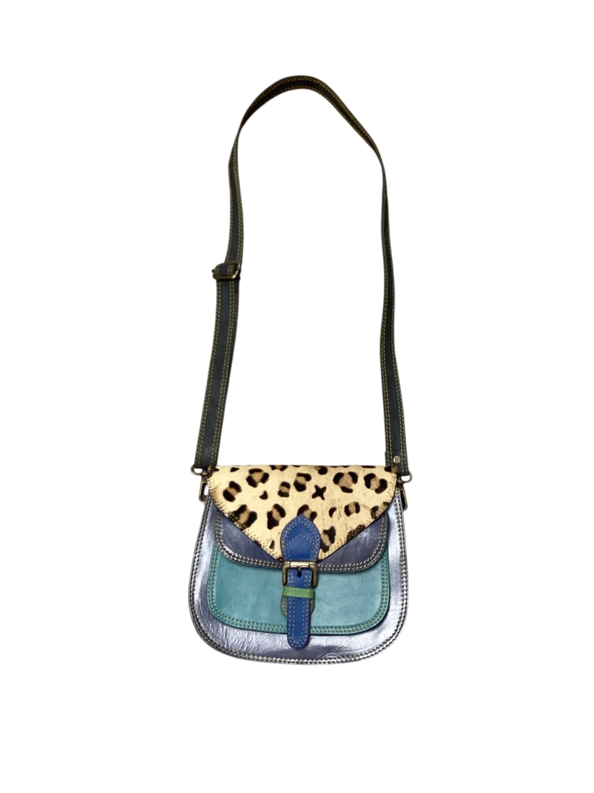 Colorblock Cowhide Handbag