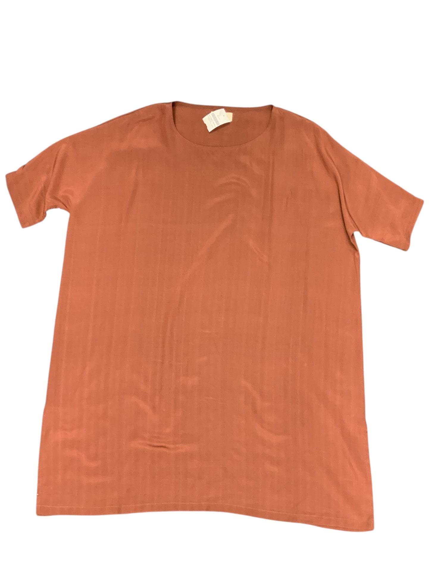 Revisited Women's Silk Dress Brown O/S=L-3X