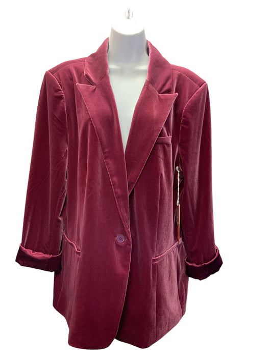 NWT Sofia Sofia Vergara Women's Blazer Berry Velvet 22=3X