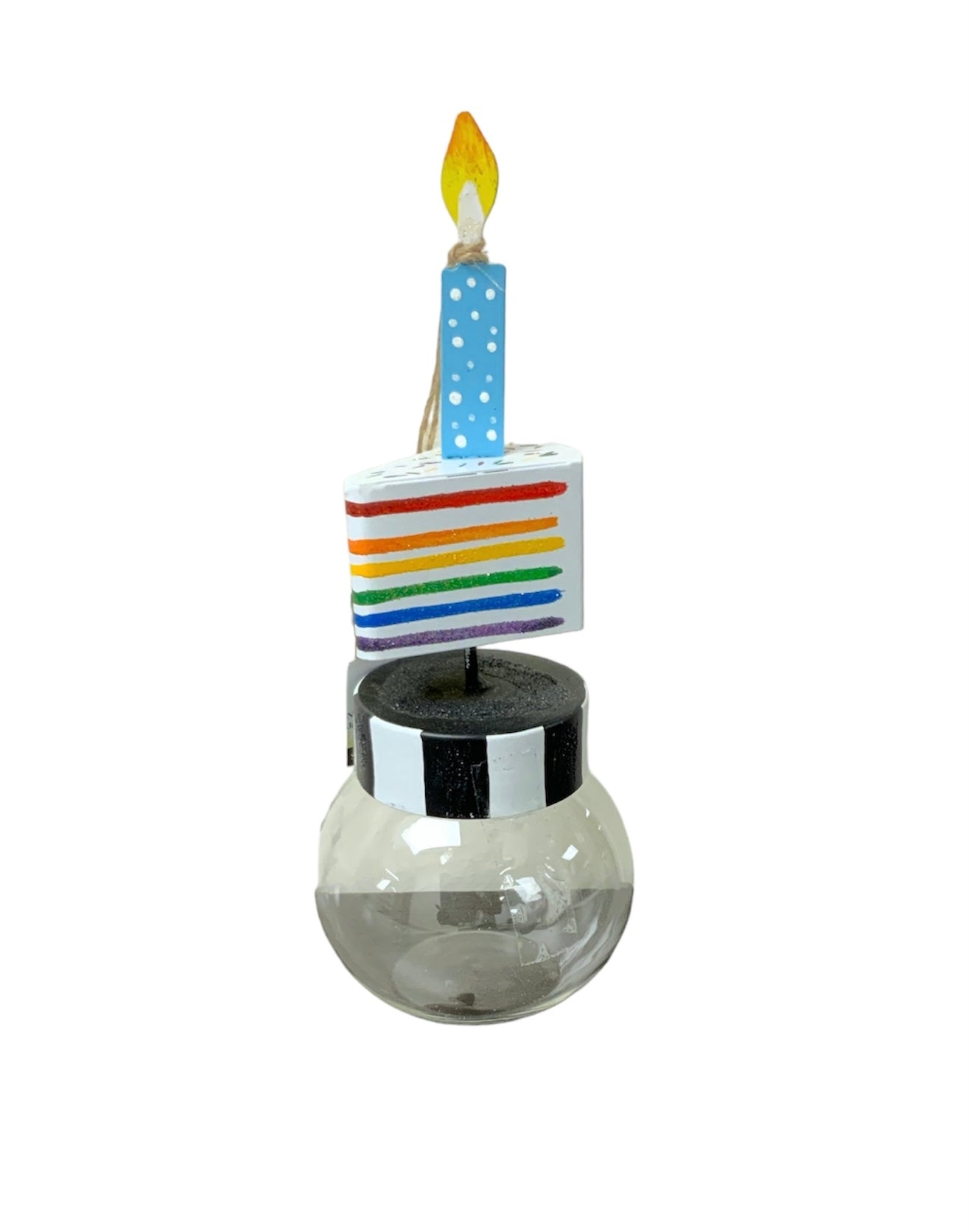 NWT RoundTop Birthday Cake Jar Bubble