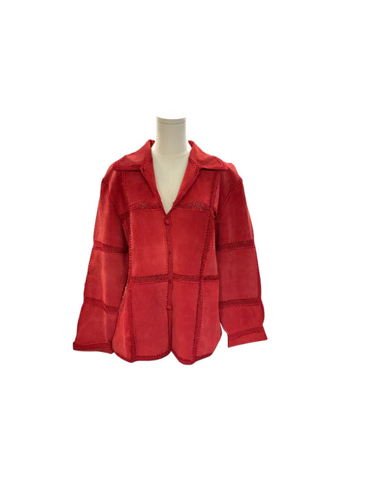 SMH Women's Suede Coat Red L