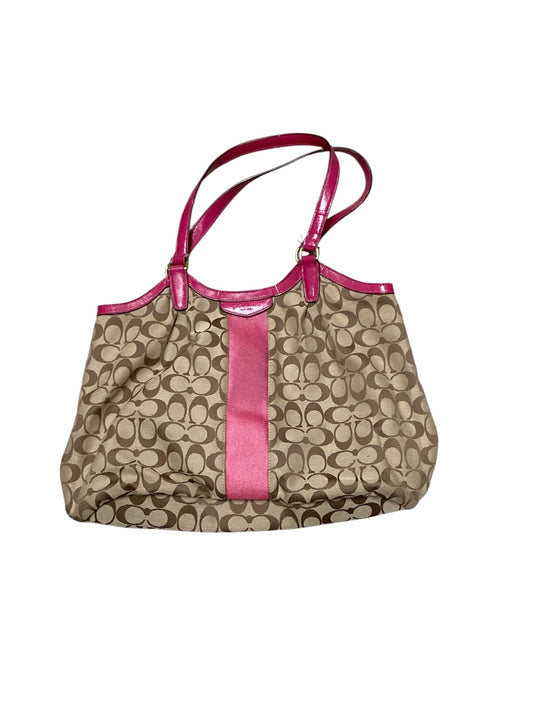 Coach Pink Trimmed Logo Bag