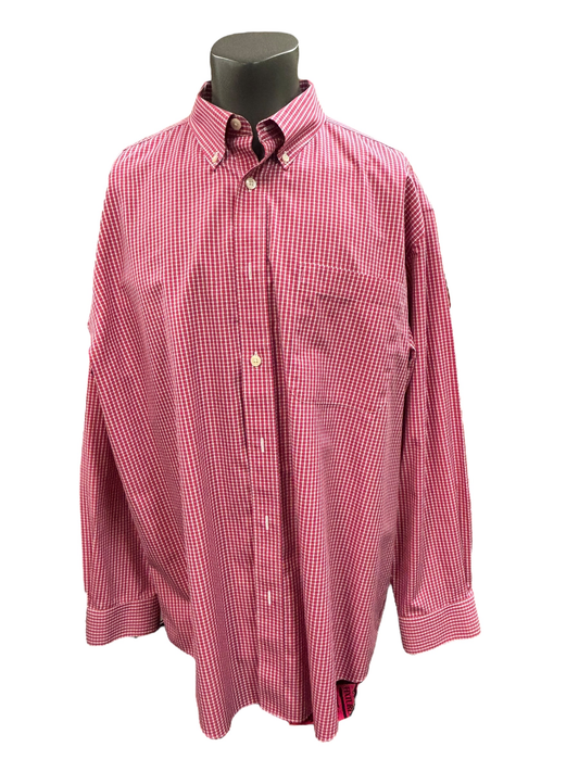 Orvis Mens Long Sleeve Button Down Shirt Red Plaid Size XL