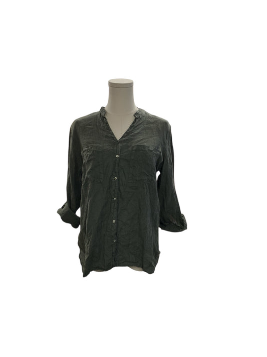 Zara Women's Shirt Spruce Linen M