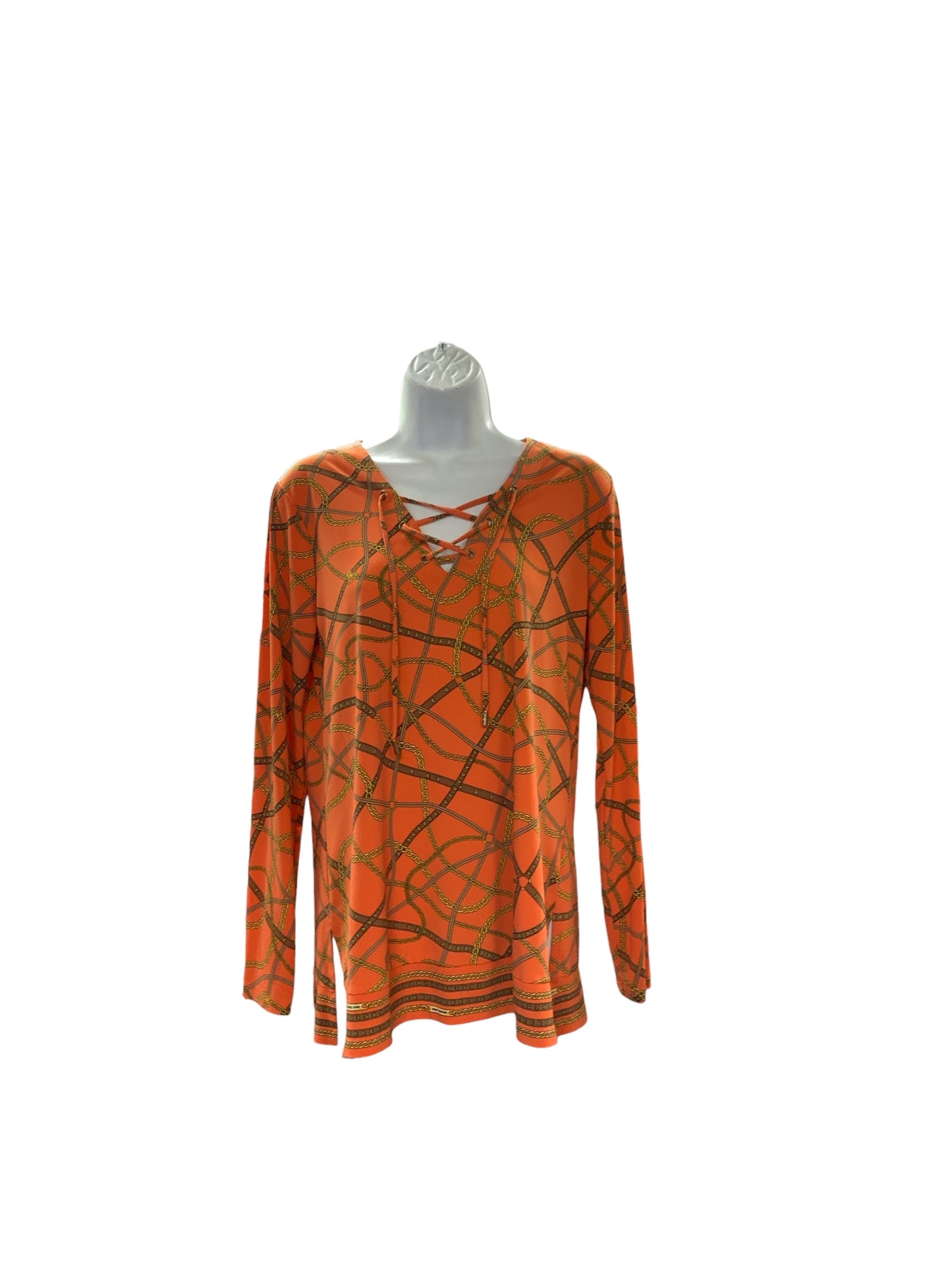 Michael Kors Women's Blouse Orange M