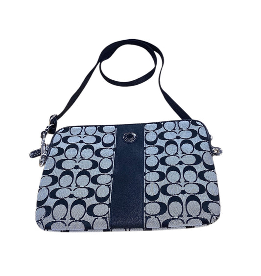 Coach Black Logo Laptop Bag