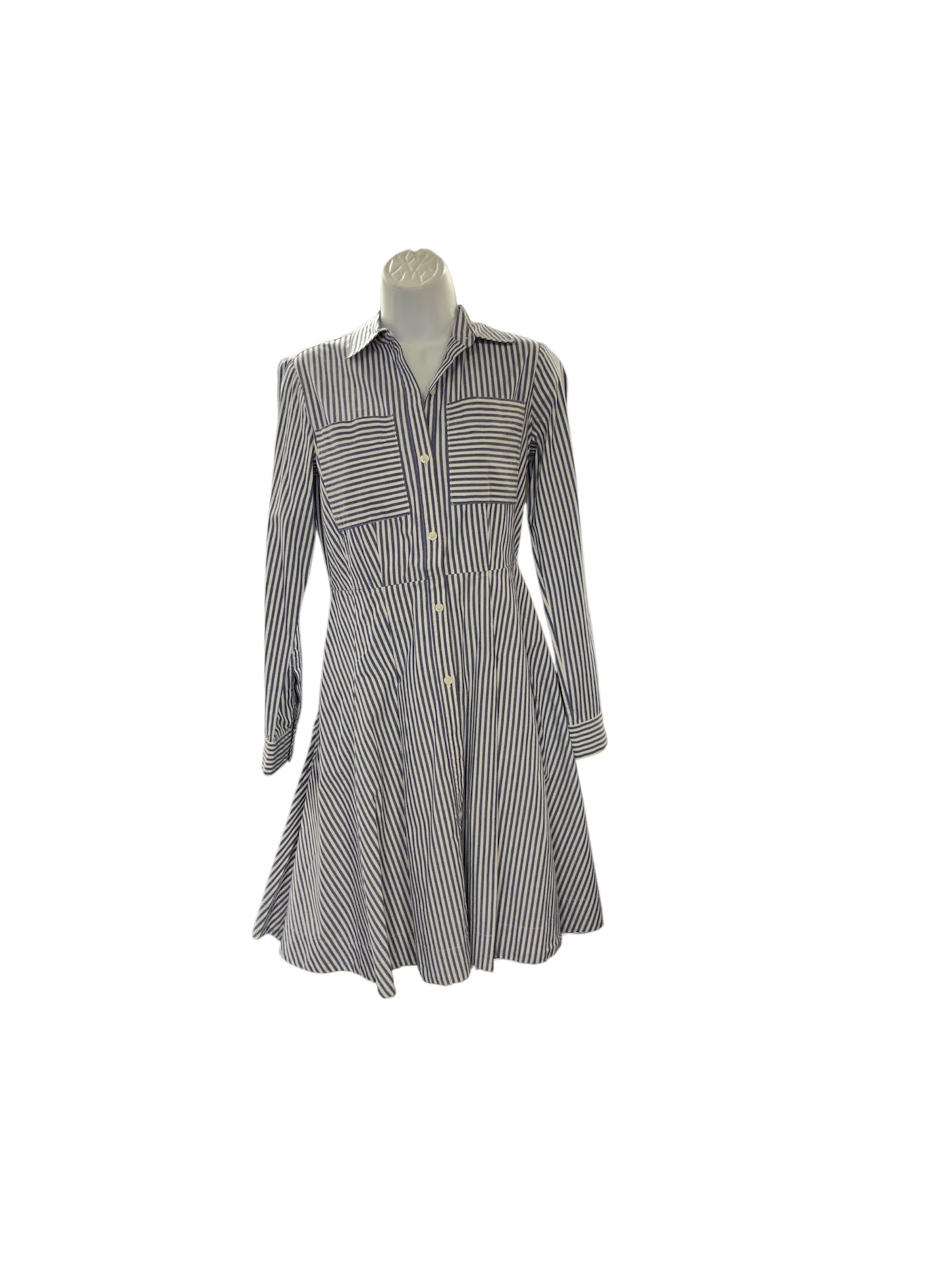 Michael Kors Women's Dress Blue Stripe 2=XS