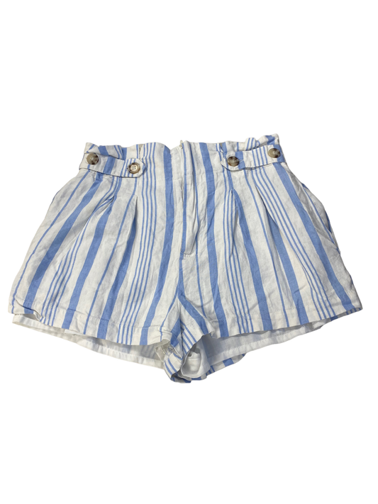 Forever 21 Junior's Shorts White/Light Blue Stripes Size M