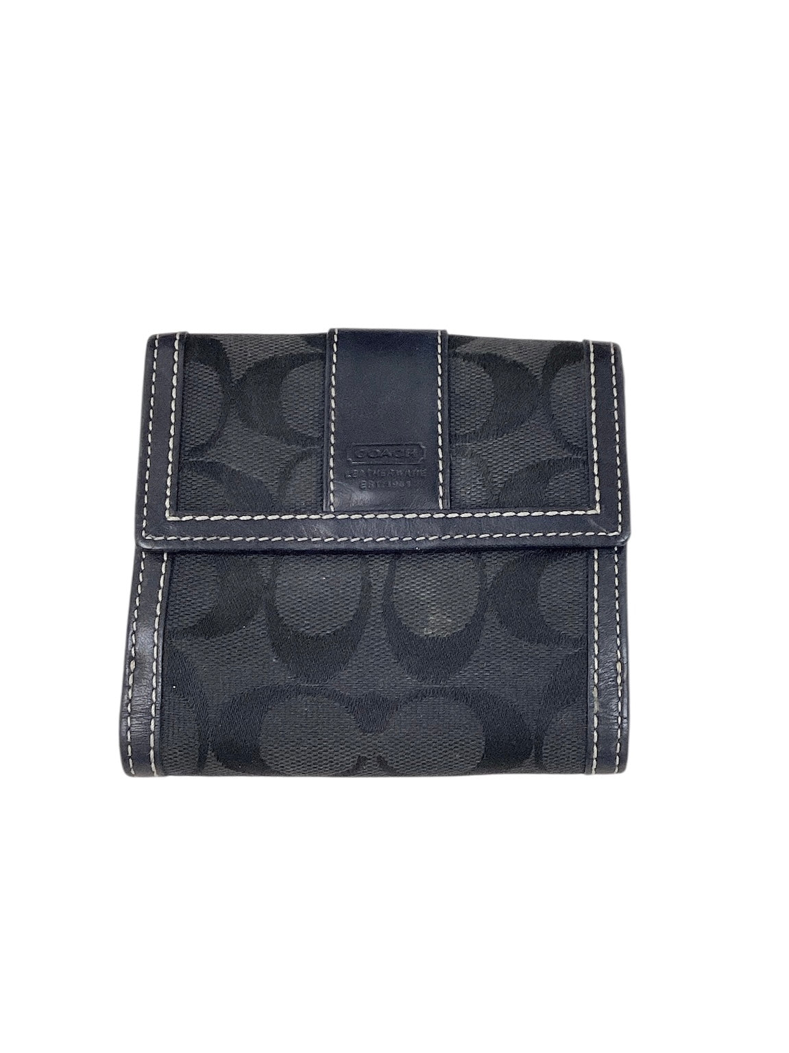 Coach Black Logo Wallet