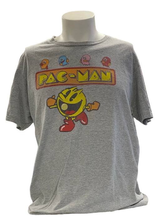 Pac-Man Men's Gray Graphic Tee M