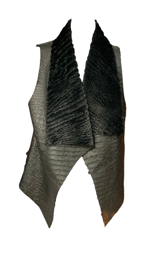 Joseph Ribkoff Faux Leather Vest 4