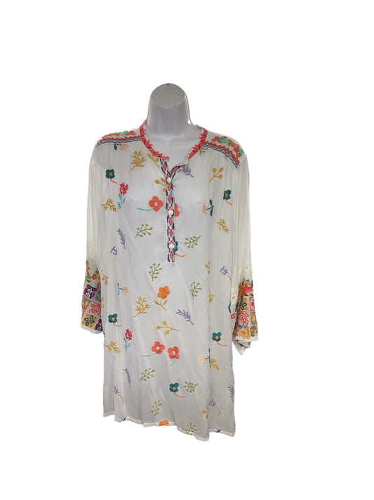 Johnny Was Women's Tunic White Multi XL