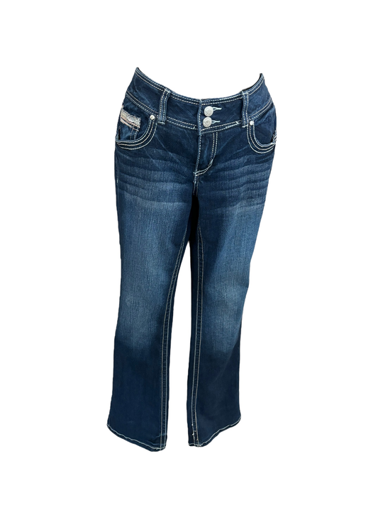 Amethyst Jeans Womens Wide Leg Denim Jeans Size 7