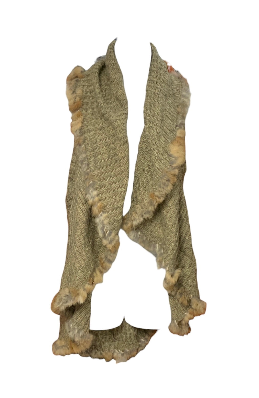 Women’s Taupe Rabbit Fur Vest S/M