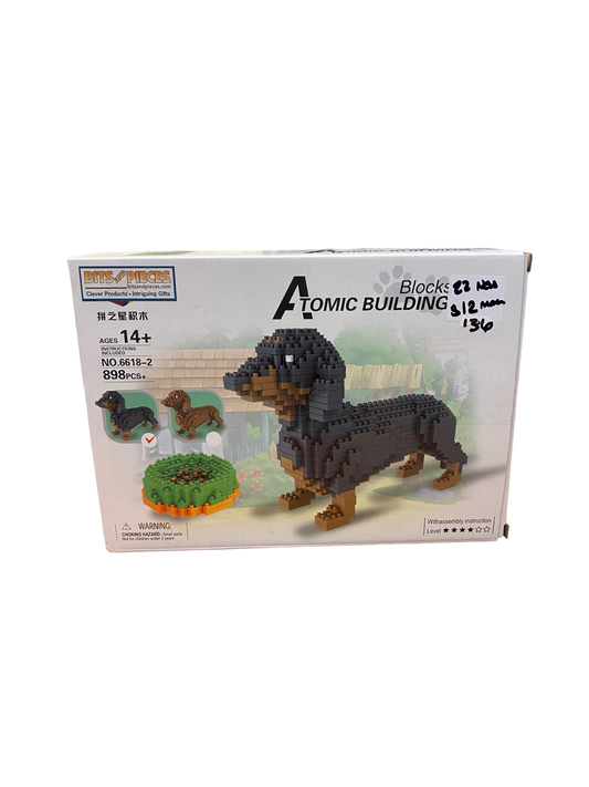 Bits & Pieces Atomic Building Blocks Dachshund Dog