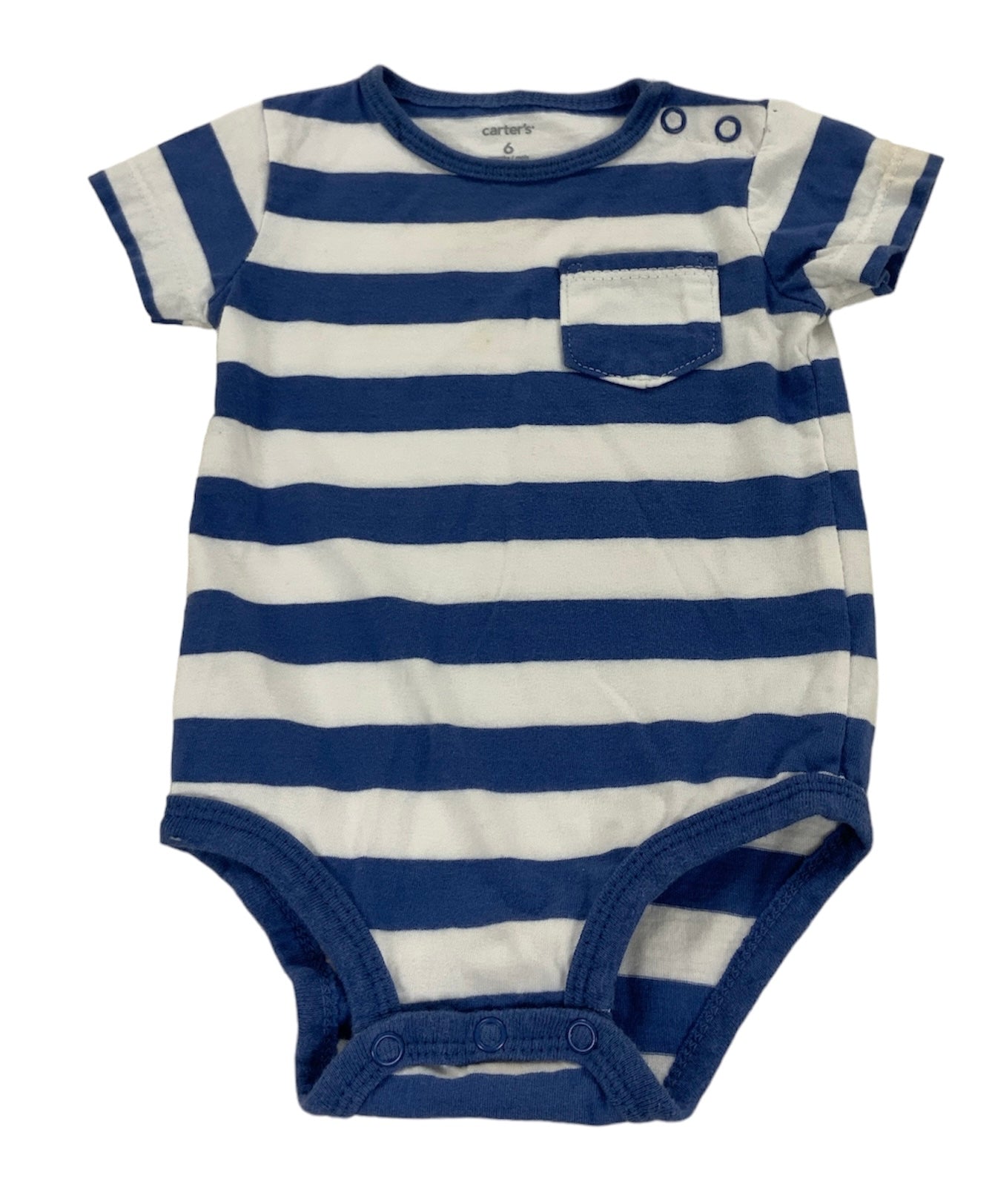 Carter's Boy Pocket Onesie Striped 6 Month