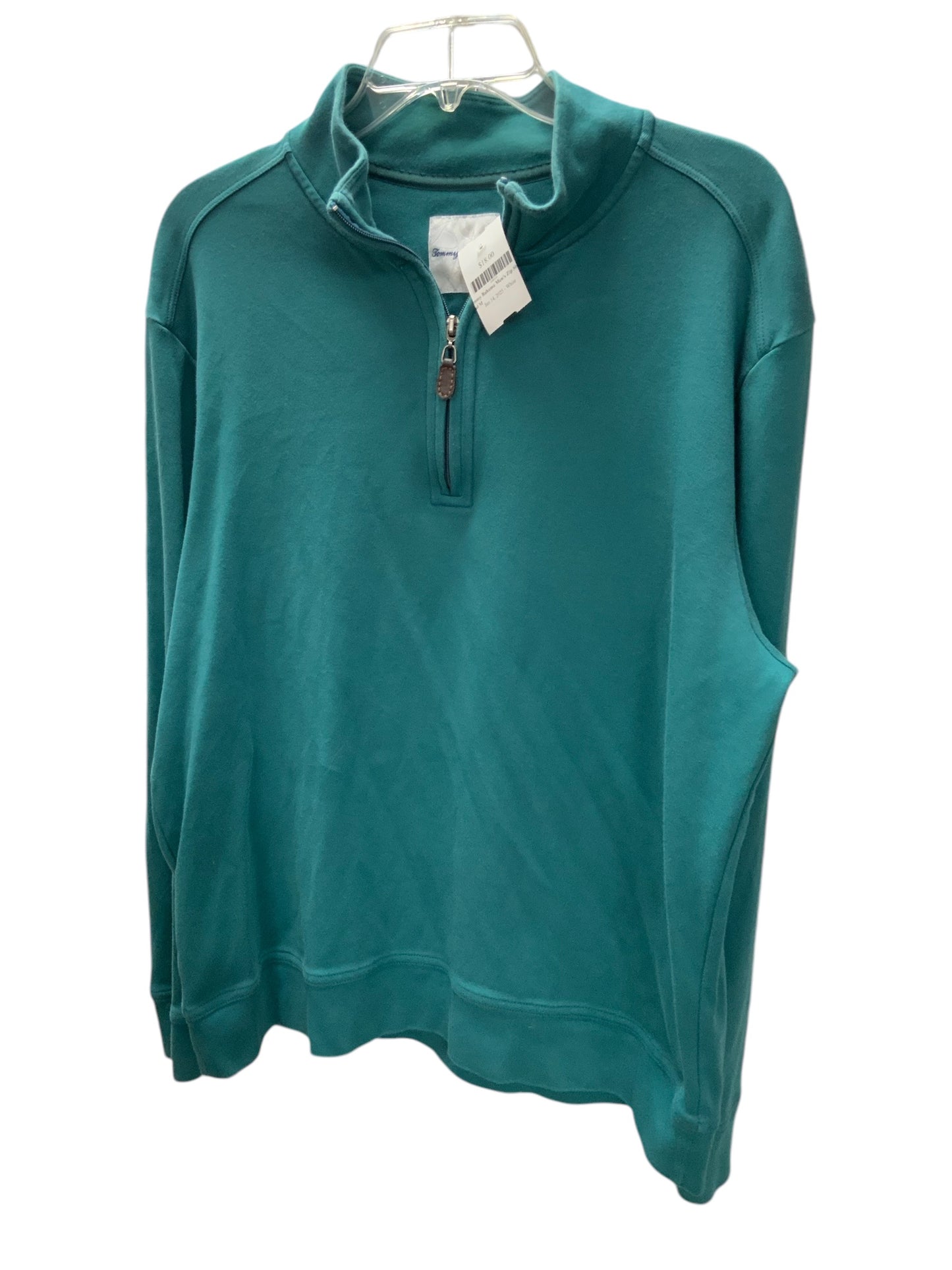 Tommy Bahama Men's Zip Shirt Teal M