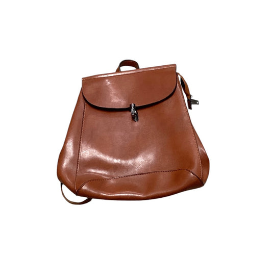 Rust Orange Backpack Purse