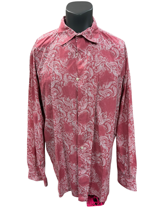 Cremieux Classics Mens Long Sleeve Shirt Red Size XL