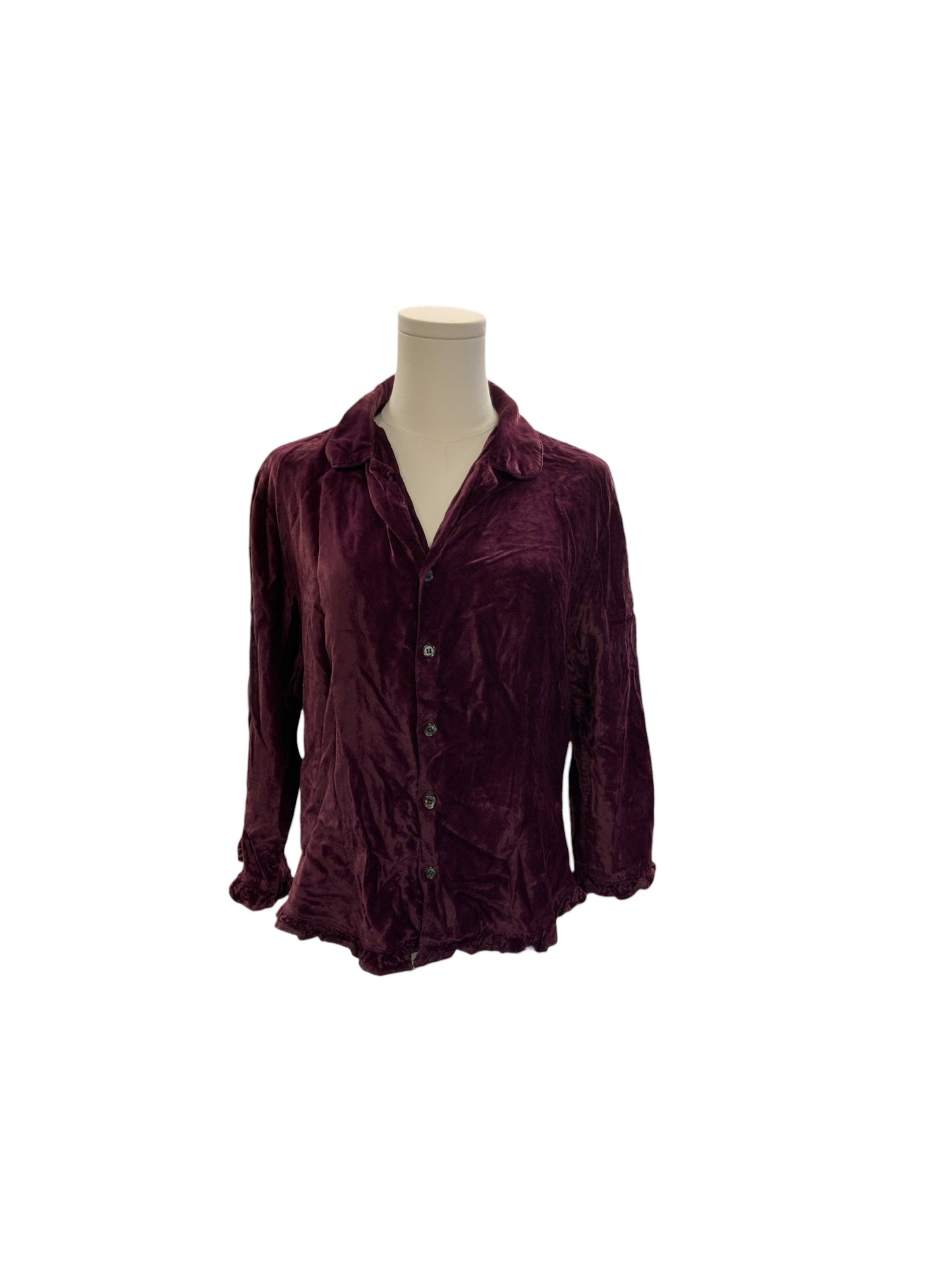CP Shades Women's Velvet Shirt Eggplant S