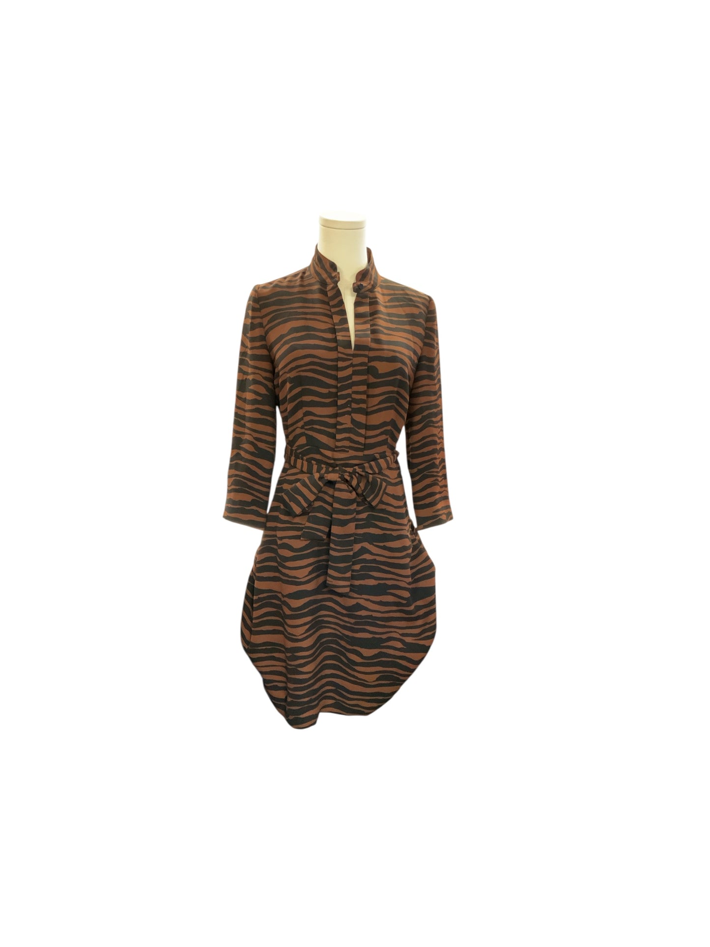 Hobbs Women's Dress Zebra Brown 4=S