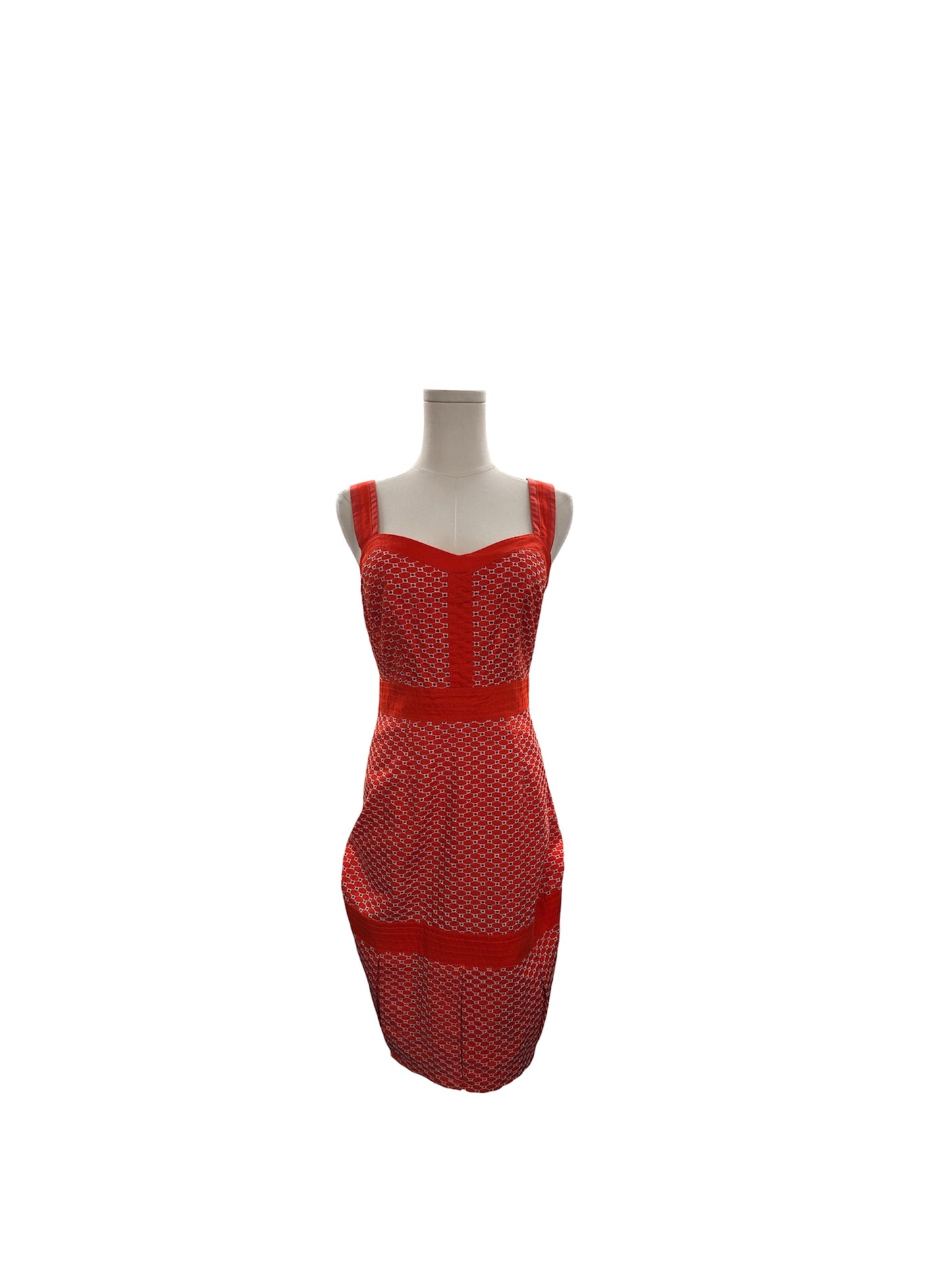 NWT Tory Burch Women's Eyelet Dress Red 2