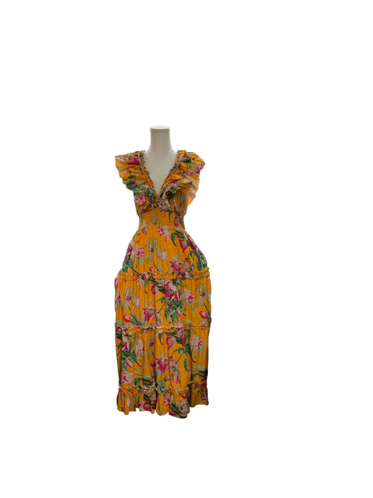 Love The Label Women's Dress Orange Multi XS