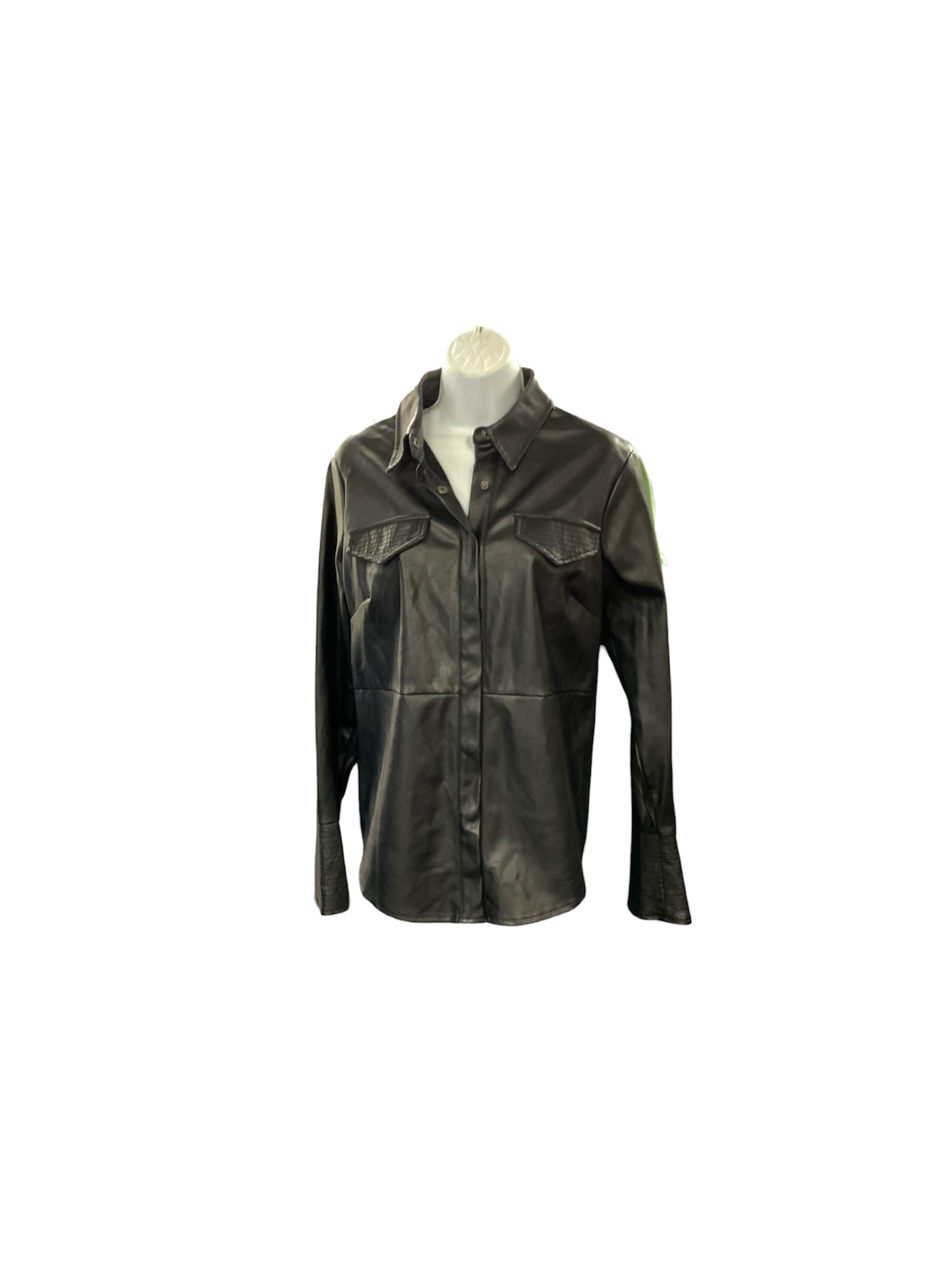 4th + Reckless Women's Shirt Black Faux Leather S