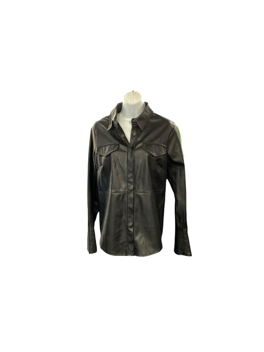 4th + Reckless Women's Shirt Black Faux Leather S