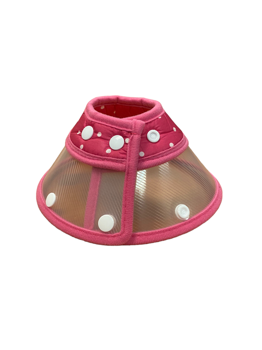 Sarkoyar Dog Neck Protector Adjustable Reusable Dog Anti-bite Collar for Cat/Dogs Pink Size XS
