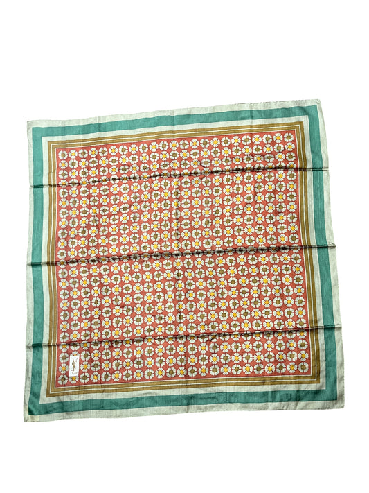 YSL Women's Scarf Green 33"x33"