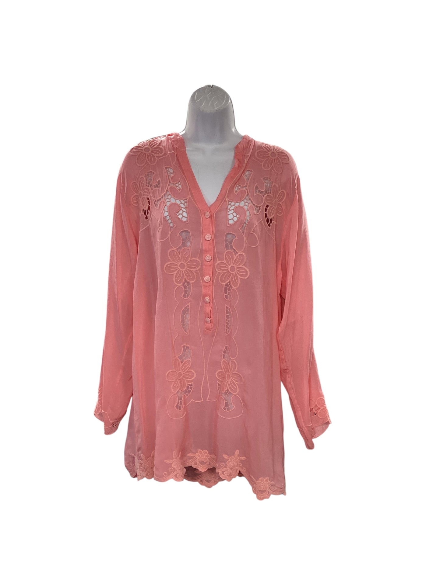 Johnny Was Women's Tunic Pink XL
