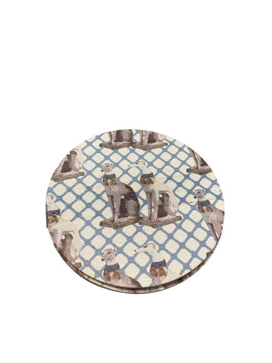 Greyhound Pebble Graphics Cup Coasters Pack of 4