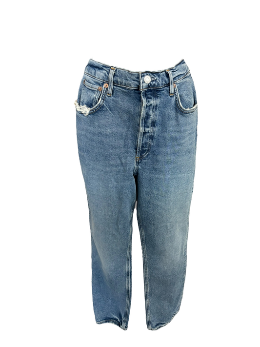NWT Agolde LA Womens High Rise Straight Denim Jeans Light Wash Size 28