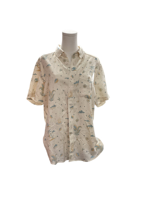 NWT Marsh wear Men's Shirt Cream Multi M