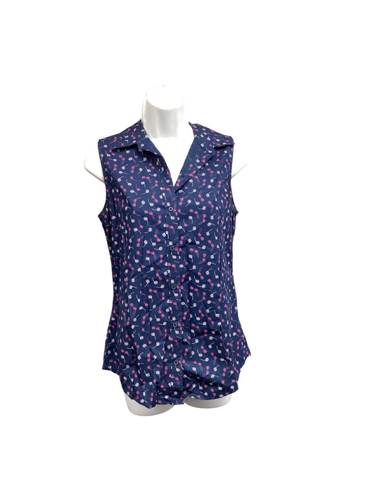 Banana Republic Women's Blouse Navy floral 4