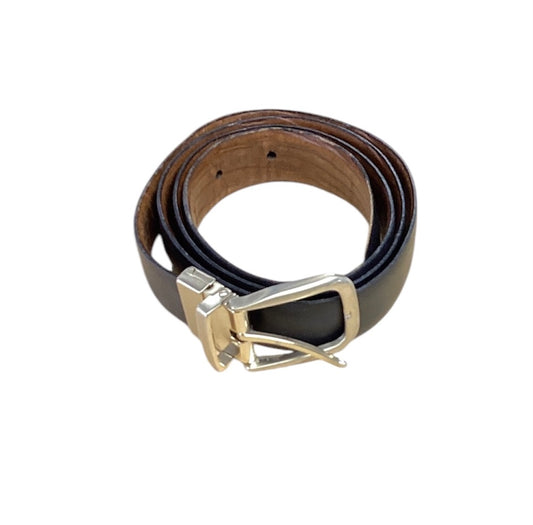 Brown Belt with Gold Ring