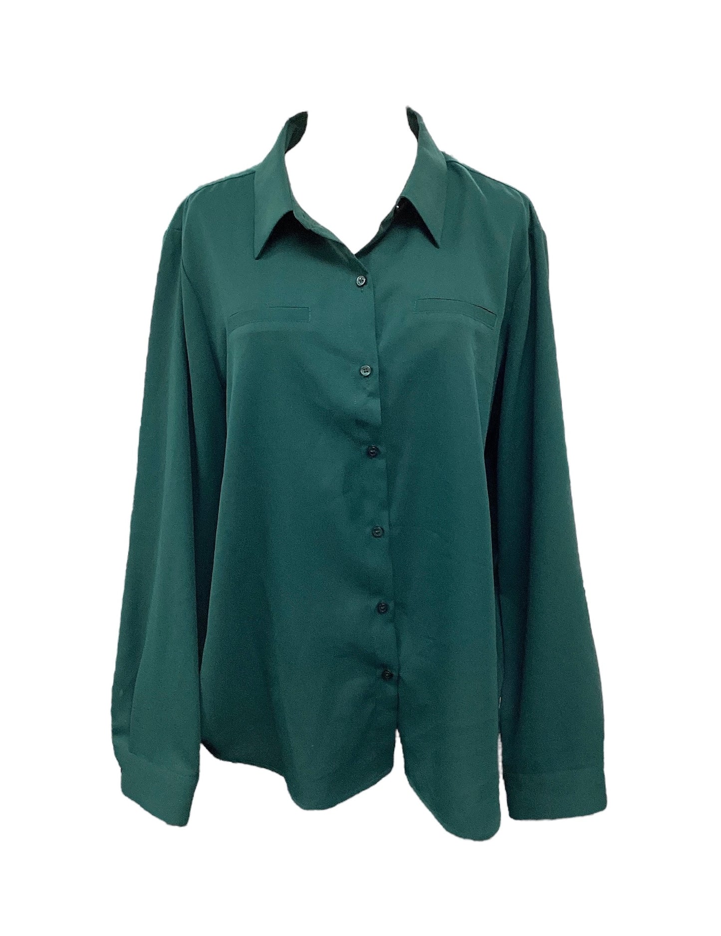 Alex Marie Women's Blouse Green XL