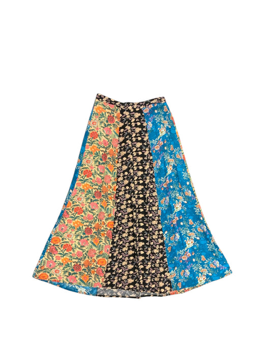 Natural Life Women's Maxi Skirt Turq Patch M