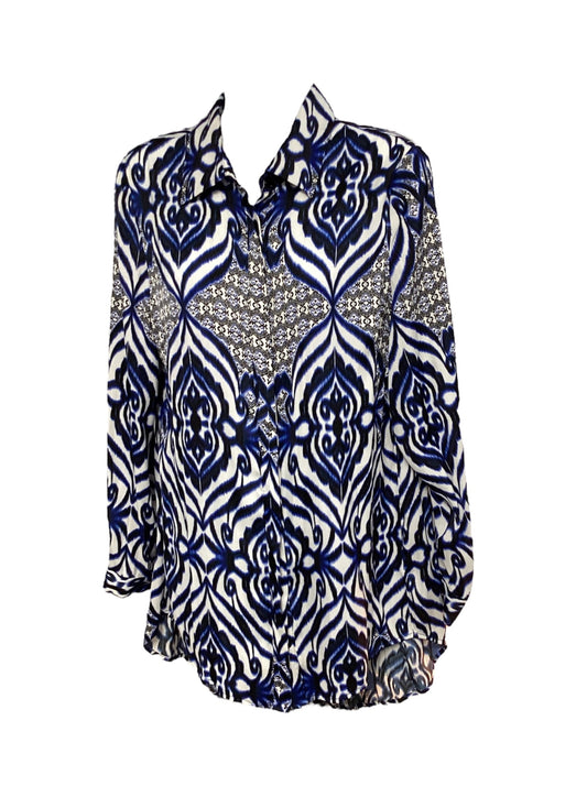 Sharon Young Women's Blouse Blue Multi M