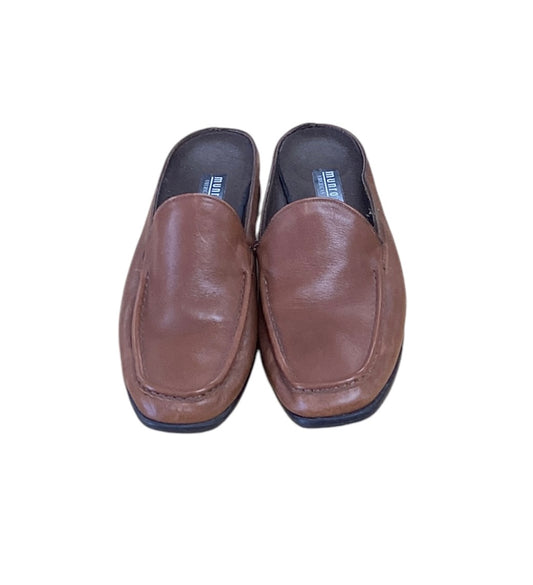 Munro Brown Leather Slides 7