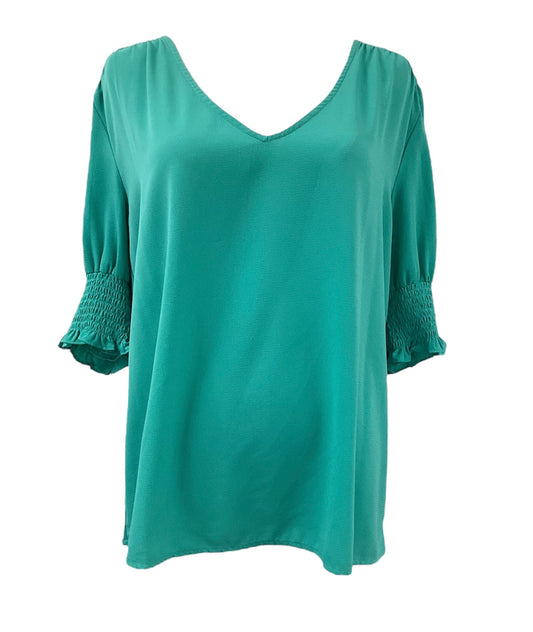 Vine & Love Women's Blouse Green L