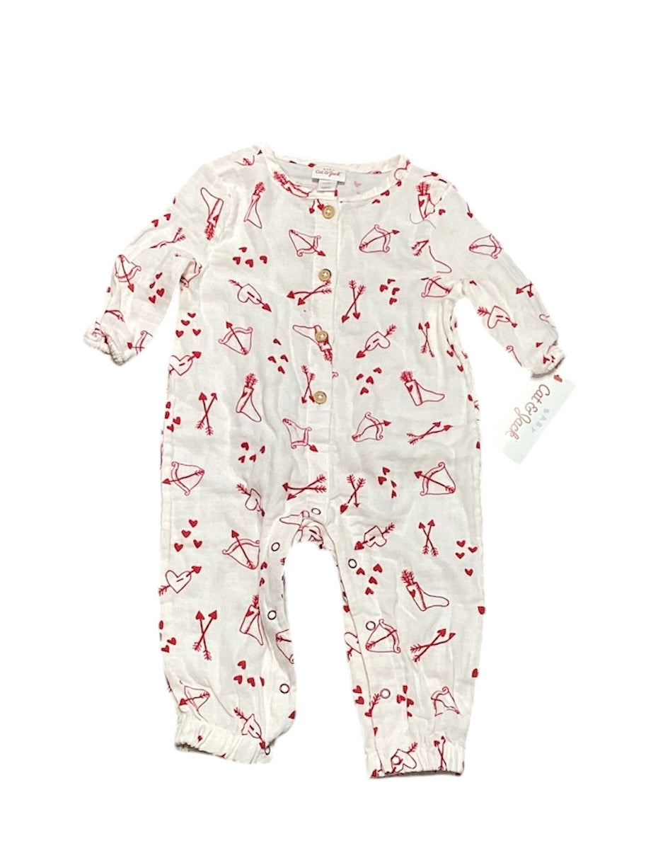 NWT Cat & Jack Girls Cream Onesie 6-9m