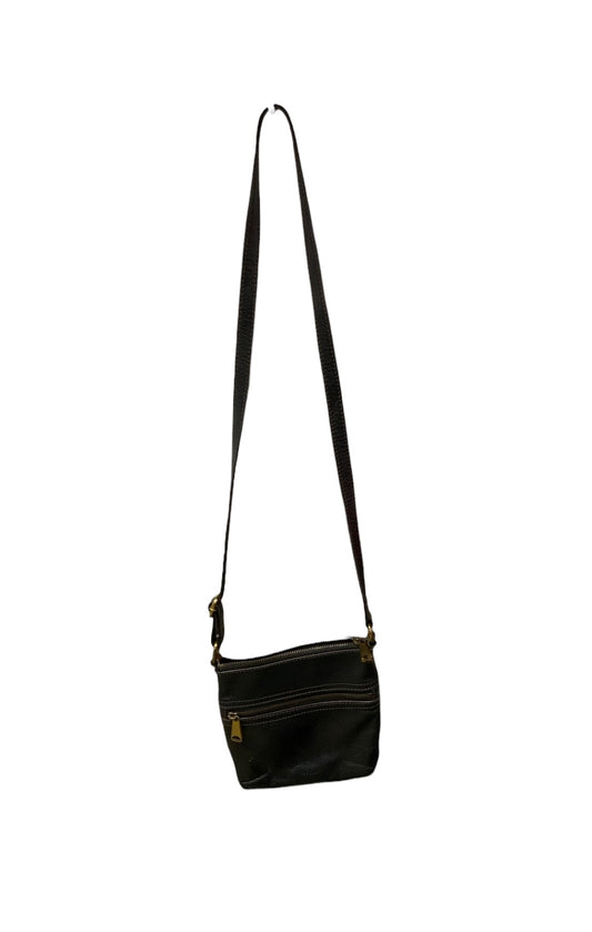 Fossil Black Leather Crossbody